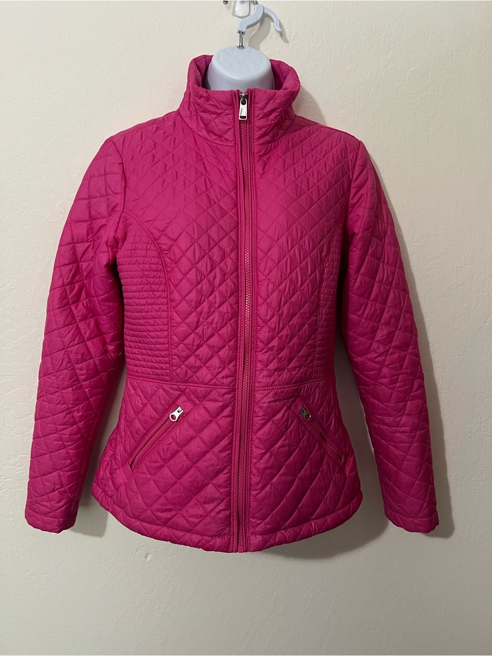 The North Face Women's Quilted Hot Pink Zip Jacket M - Picture 5 of 16